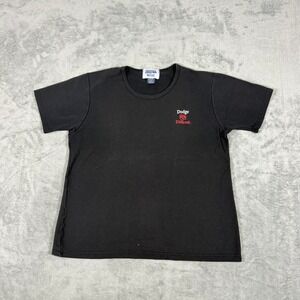 Vintage Mopar Dodge Womens M Black Short Sleeve T-Shirt Dodge Different Logo